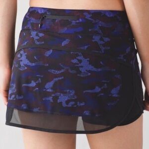 LULULEMON- Hotty Hot Skirt II Athletic Workout Running Tennis Outdoors Camo